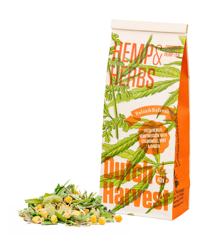 (5 pack bundle) Dutch Harvest - Hemp tea - Organic loose leaves